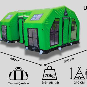 Şişme Çadır Uzay Kapsülü Model Yeşil