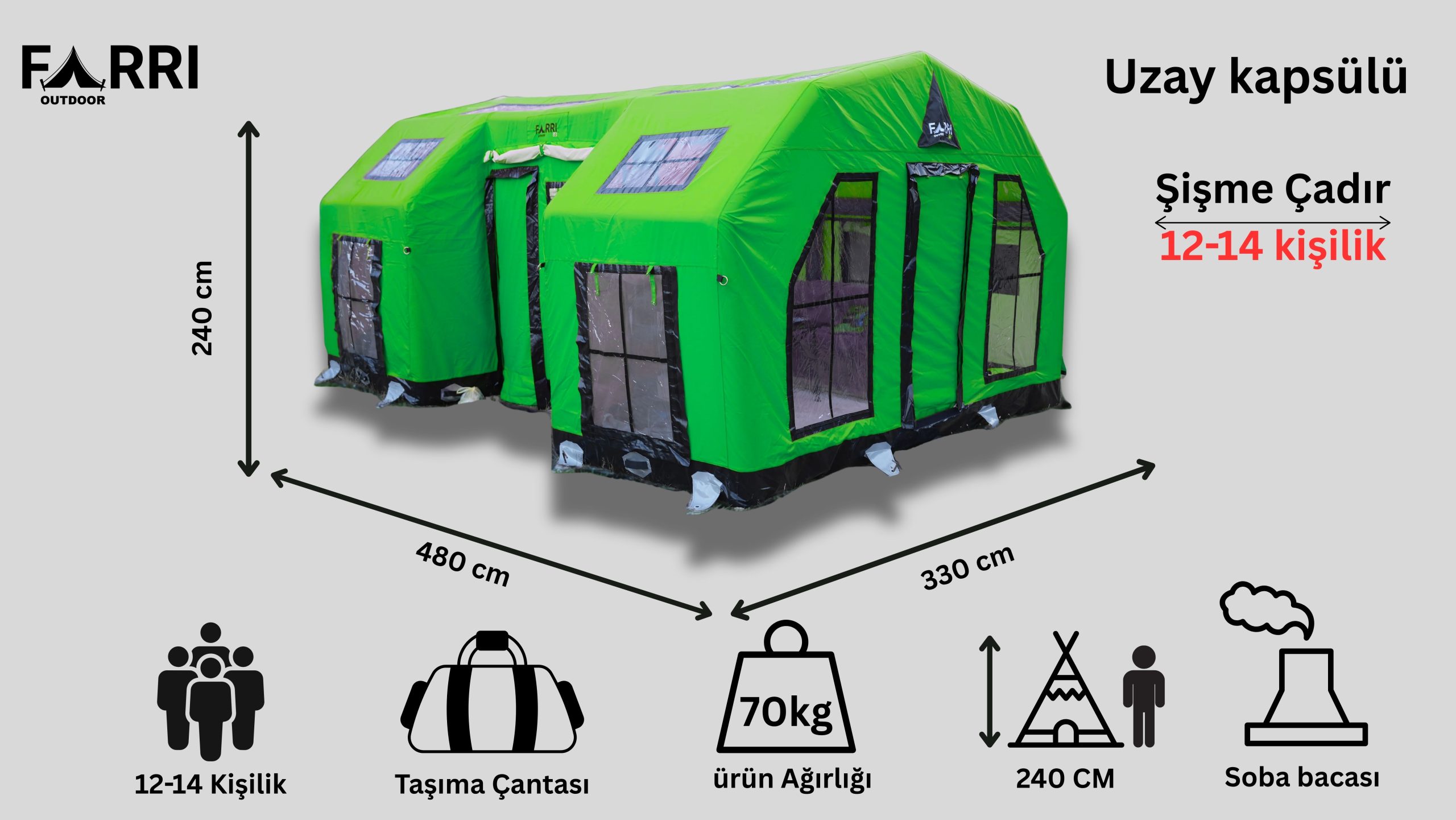 FARRI OUTDOOR Şişme Çadır