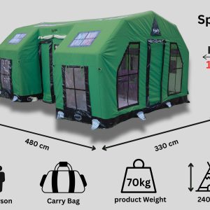 Uzay Kapsülü Şişme Çadır Yeşil 12-14 Kişilik