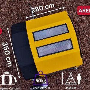 Arena Model Şişme Çadır 9.8 m² | 6-8 Kişilik | 5 Mevsim sarı rengi
