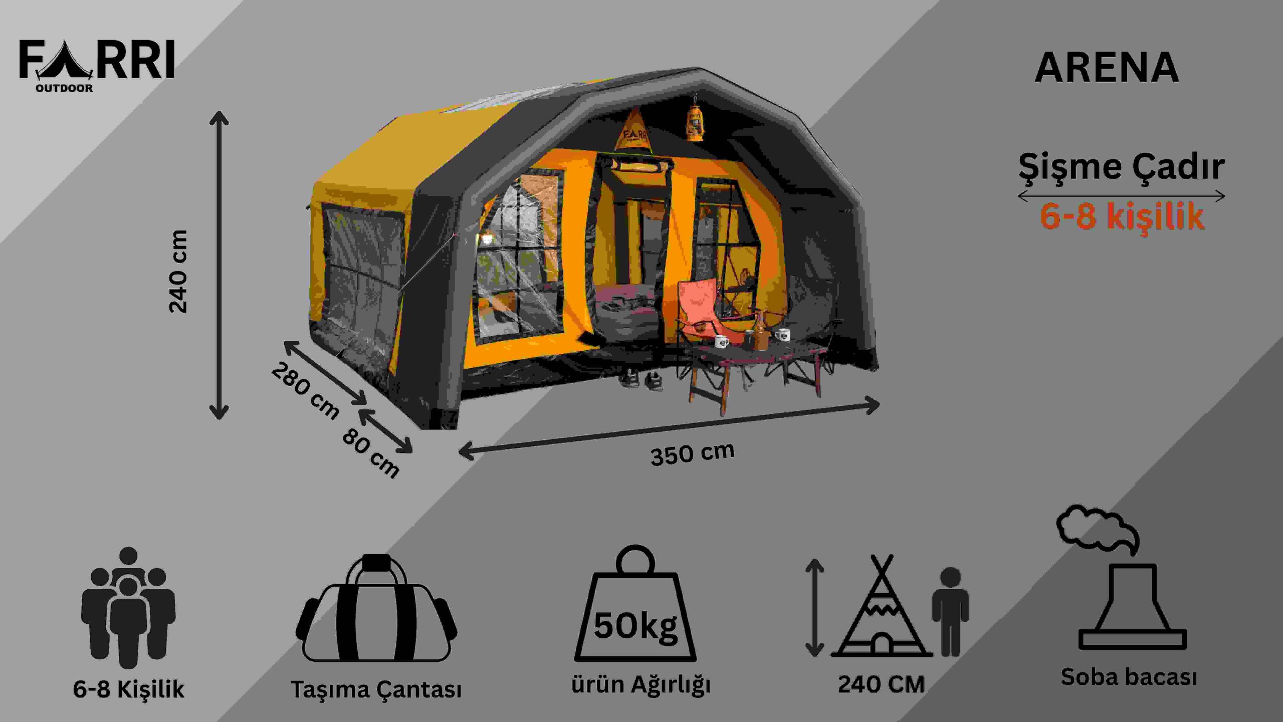 FARRI OUTDOOR Şişme Çadır